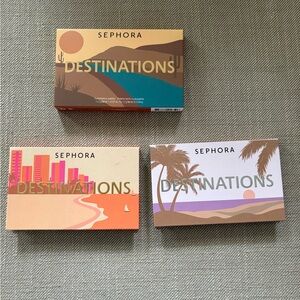 Sephora Destinations Eyeshadow Palettes Set of 3 NEW Never Used